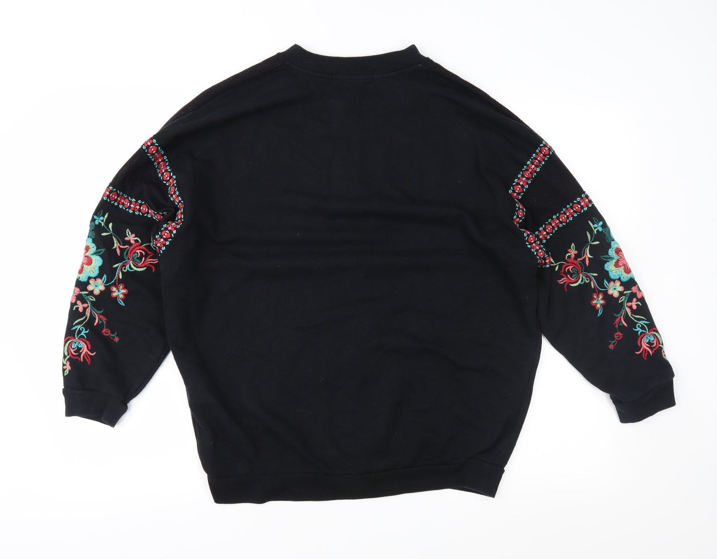 Womens UK Size M FOREVER 21 Black Full Zip Sweatshirt
