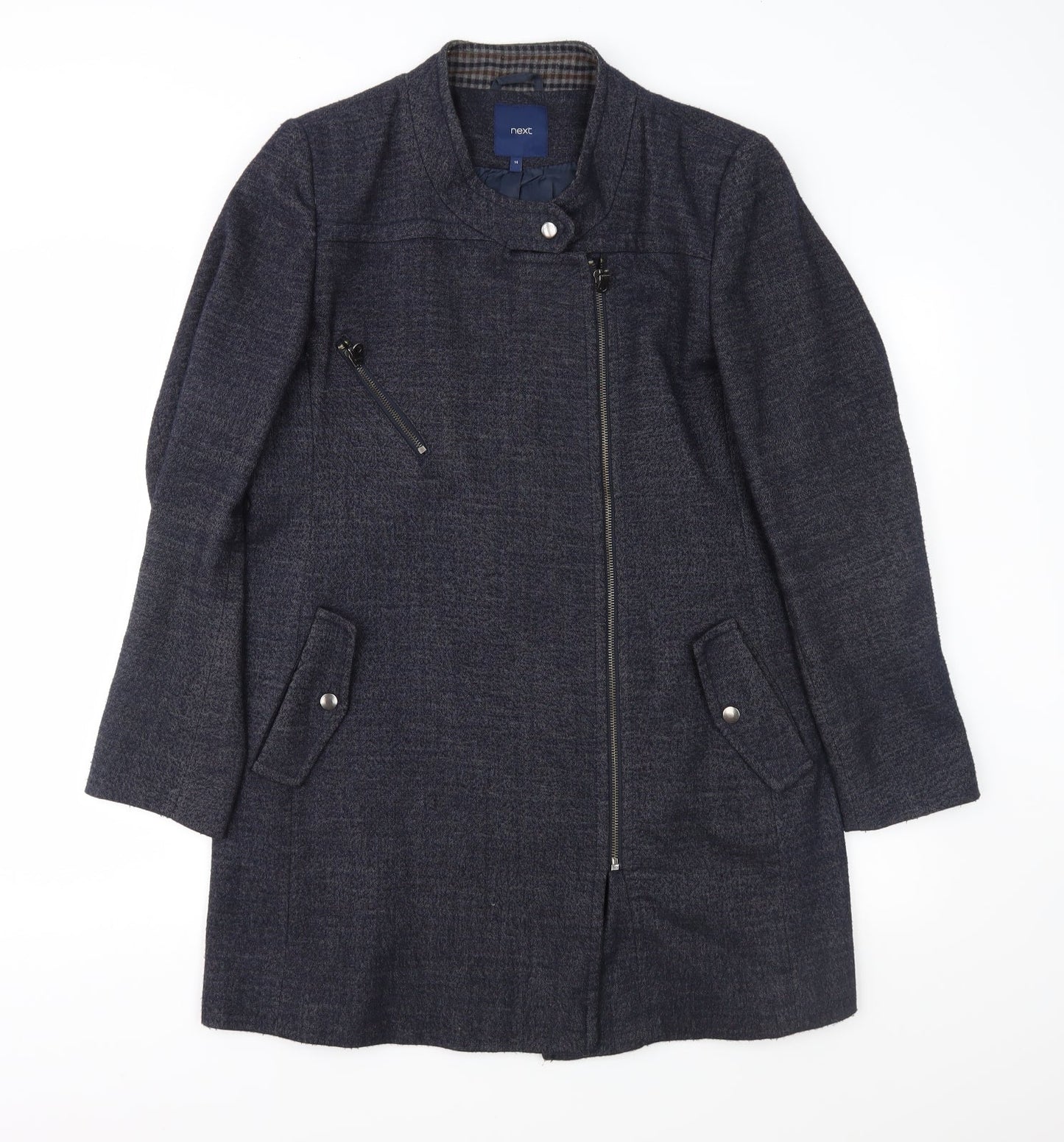 Womens UK Size 14 NEXT Blue Overcoat