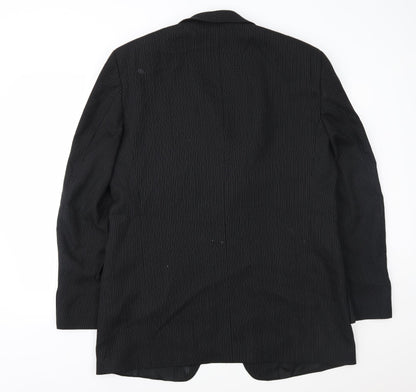 Mens UK Size 42 River Island Regular Black Suit Jacket