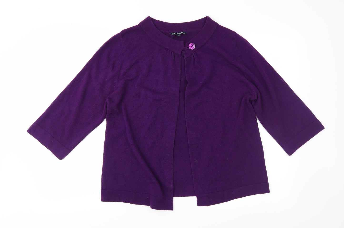 Sarah Hamilton Womens Purple  Knit Cardigan Jumper Size XL