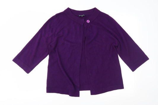 Sarah Hamilton Womens Purple  Knit Cardigan Jumper Size XL