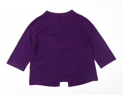 Sarah Hamilton Womens Purple  Knit Cardigan Jumper Size XL