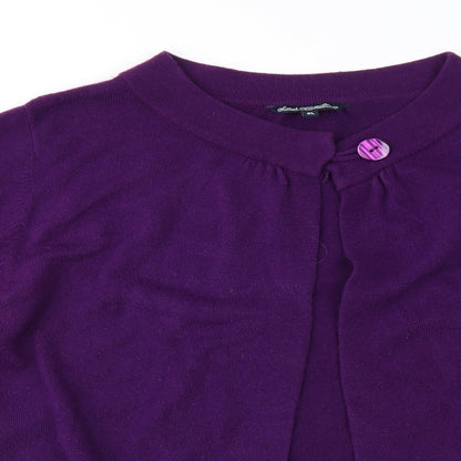 Sarah Hamilton Womens Purple  Knit Cardigan Jumper Size XL
