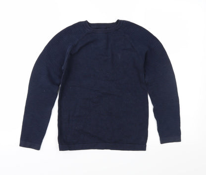 Next Girls Blue  Knit Pullover Jumper Size 8 Years