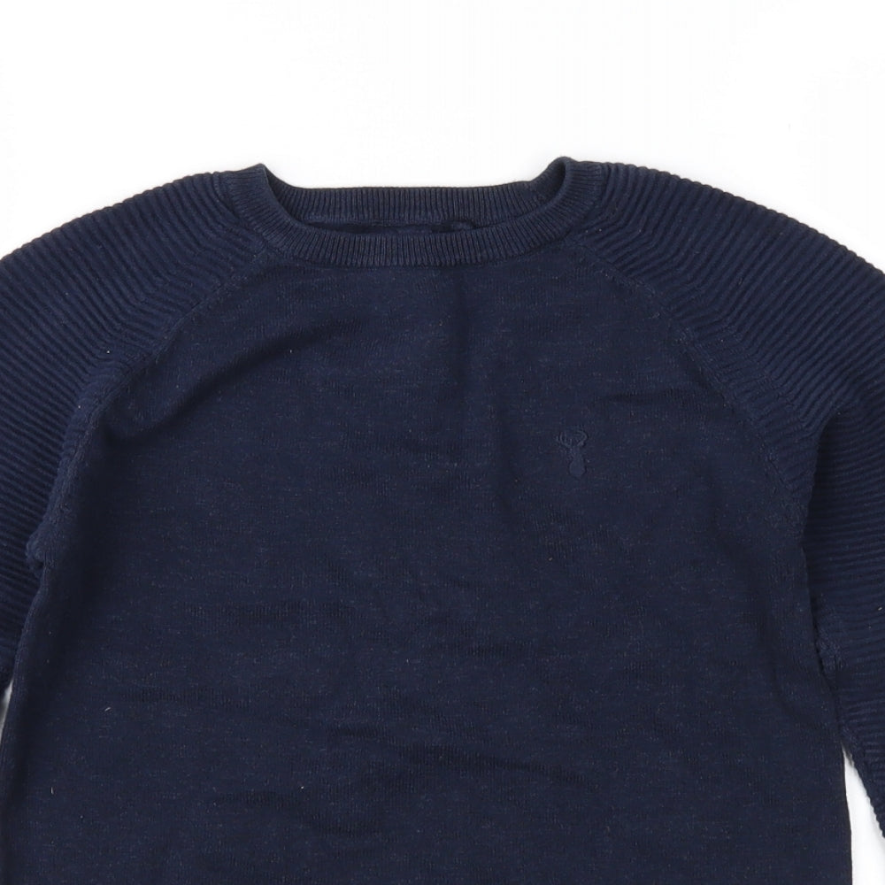 Next Girls Blue  Knit Pullover Jumper Size 8 Years