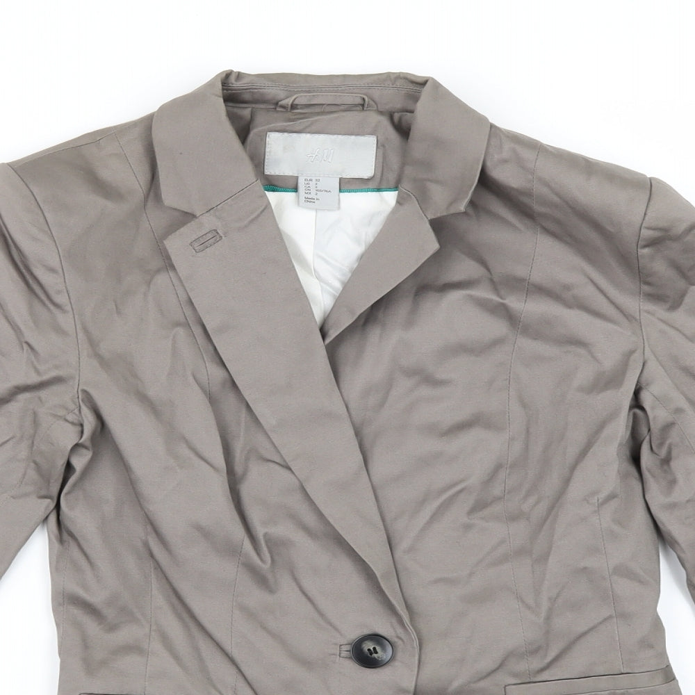 Womens UK Size 4 H&M Brown Jacket