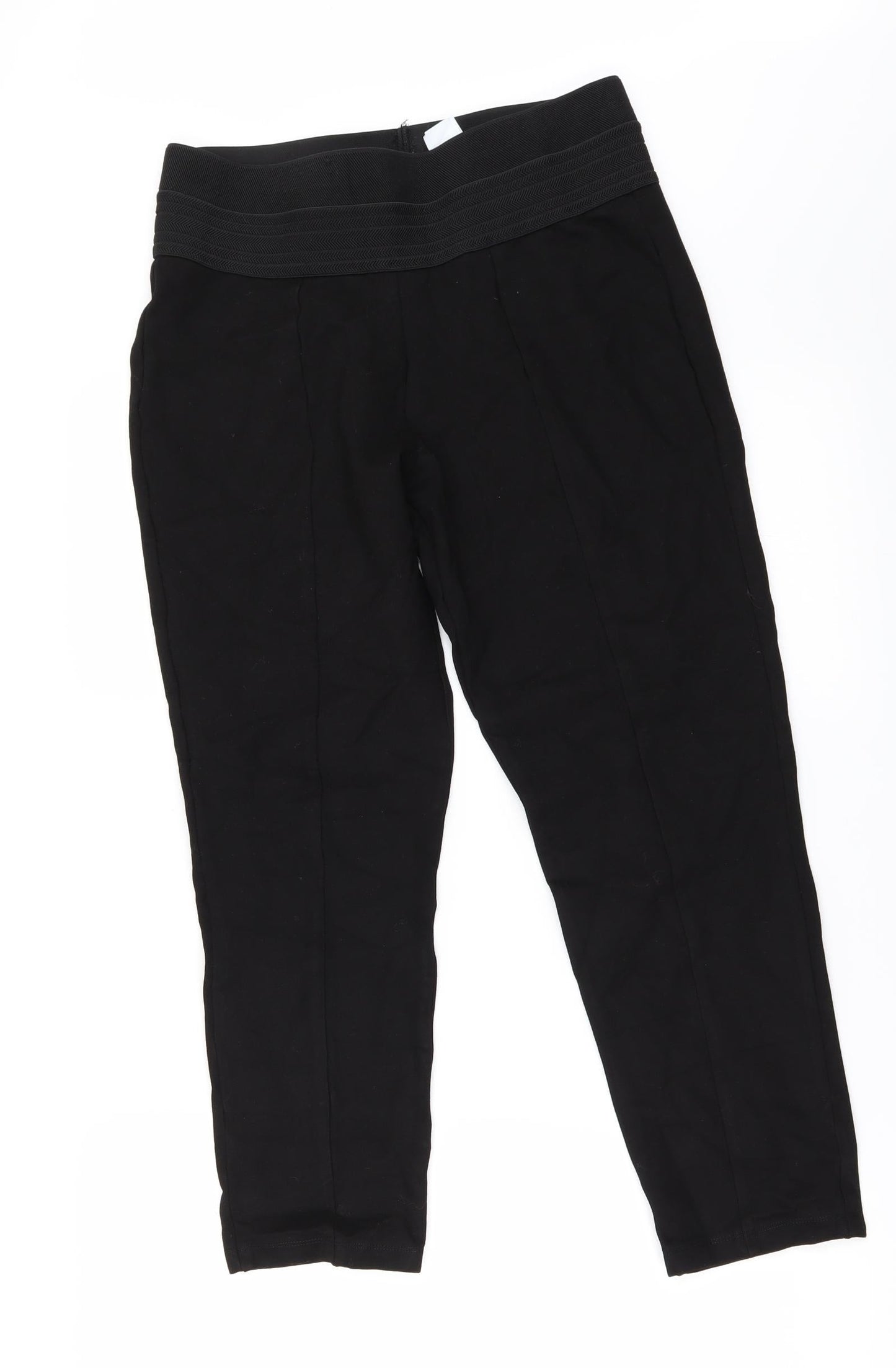 Womens UK Size 34 in Zara Regular Fit  Black Trousers