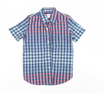 Gap Boys Black Check  Basic Button-Up Size 4-5 Years