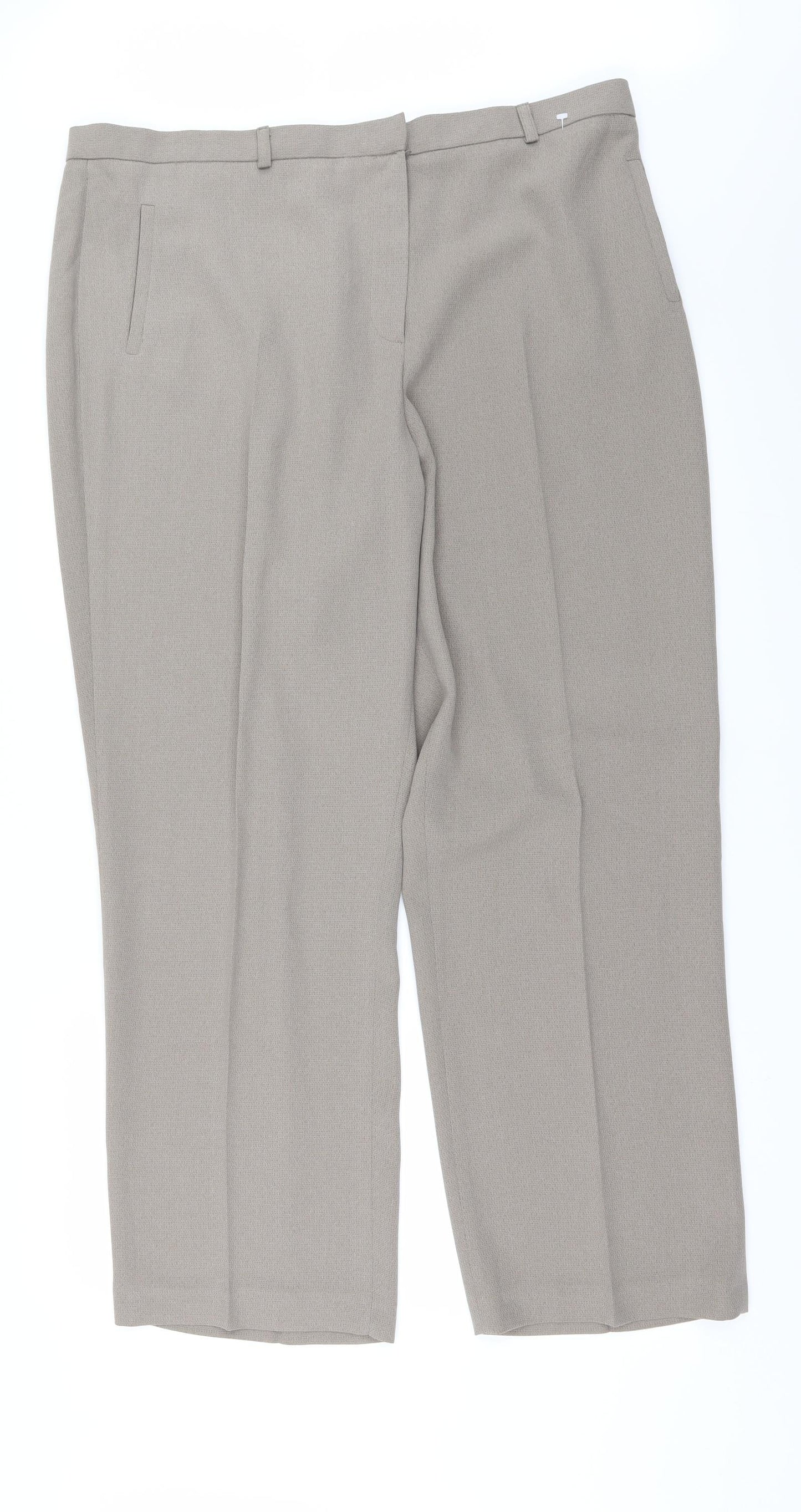 Womens UK Size 20 BHS Regular Fit  Beige Trousers