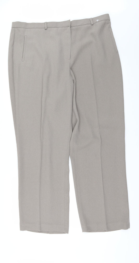 Womens UK Size 20 BHS Regular Fit  Beige Trousers