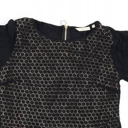 wishbone Womens Black   Tunic Blouse Size 10