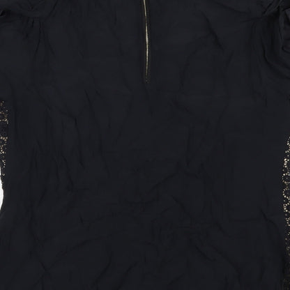 wishbone Womens Black   Tunic Blouse Size 10