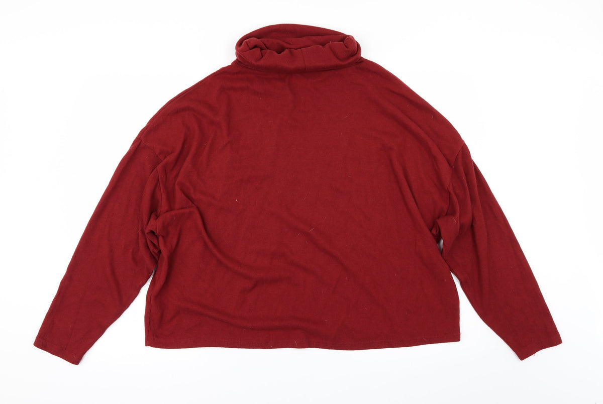 Primark Womens Red   Pullover Jumper Size XL  - CROPPED
