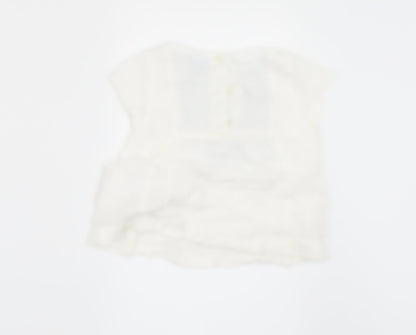 Gap Girls White   Tunic Blouse Size 18-24 Months