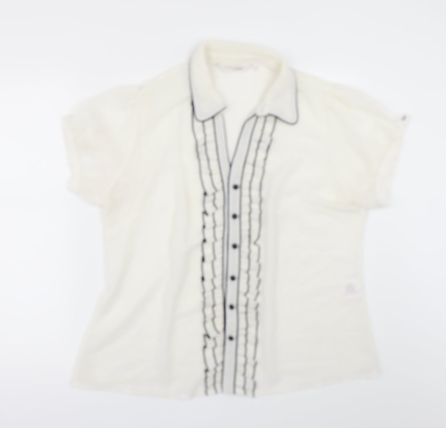 EWM Womens White   Tunic Button-Up Size 16