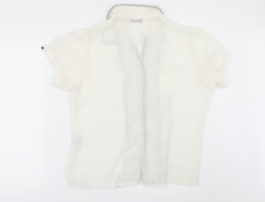 EWM Womens White   Tunic Button-Up Size 16