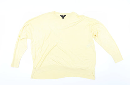 Dorothy Perkins Womens Yellow   Pullover Jumper Size 18