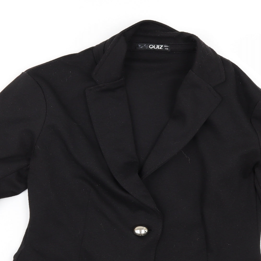 Womens UK Size 10 Quiz Black Jacket
