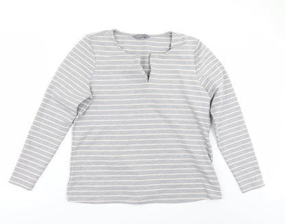 Principles Womens Grey Striped  Pullover Jumper Size 16