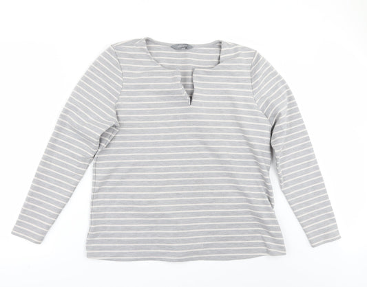Principles Womens Grey Striped  Pullover Jumper Size 16