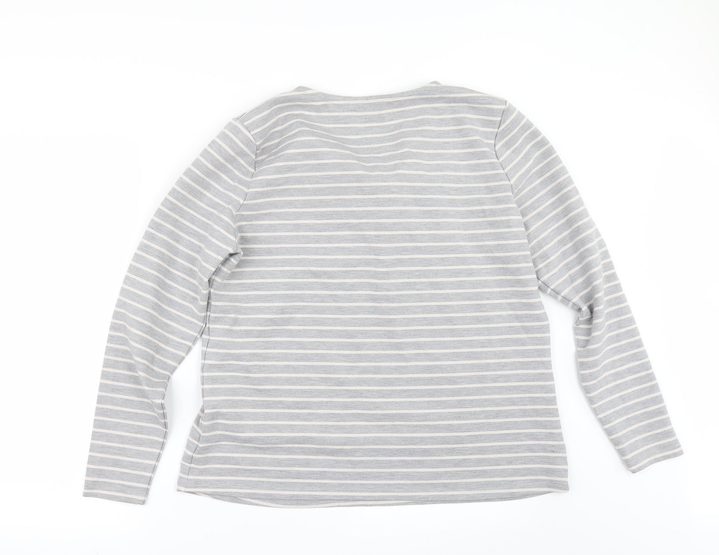 Principles Womens Grey Striped  Pullover Jumper Size 16