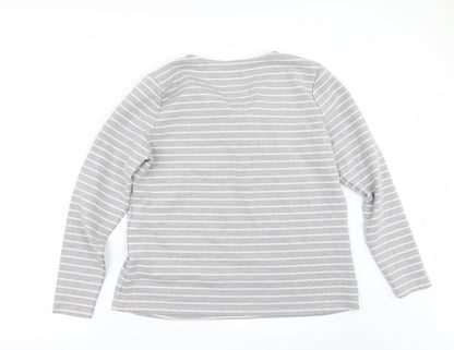 Principles Womens Grey Striped  Pullover Jumper Size 16