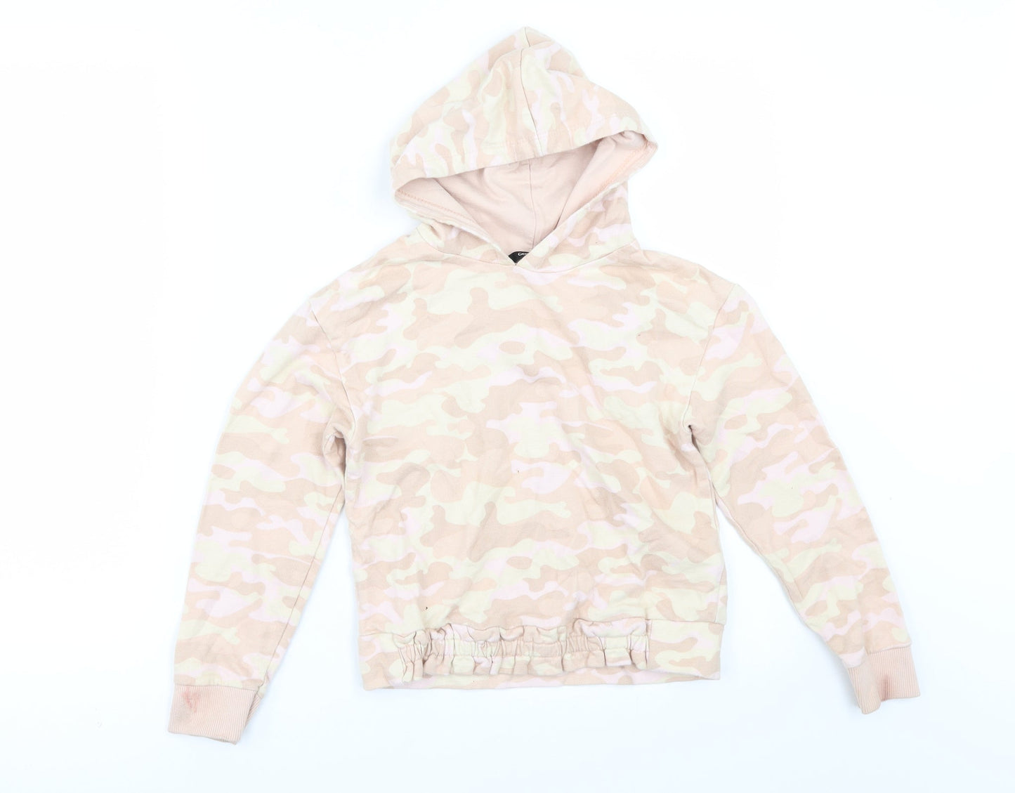 George Girls Beige Camouflage  Pullover Hoodie Size 6-7 Years