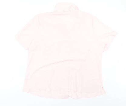 Womens UK Size 20 BM Pink Tunic Button-Up