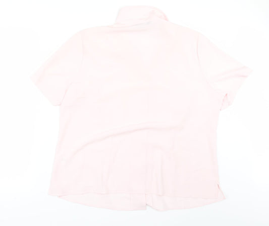 Womens UK Size 20 BM Pink Tunic Button-Up
