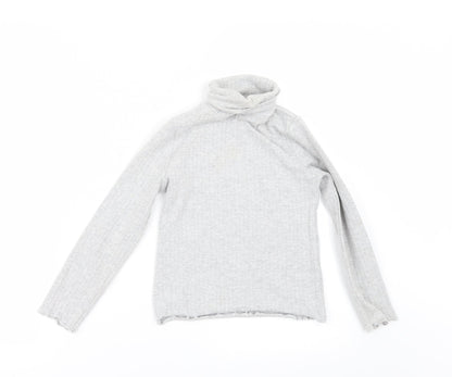 Marks and Spencer Girls Grey   Pullover Jumper Size 7-8 Years