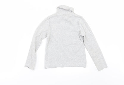 Marks and Spencer Girls Grey   Pullover Jumper Size 7-8 Years
