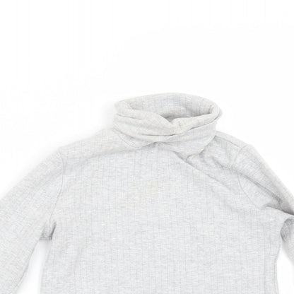 Marks and Spencer Girls Grey   Pullover Jumper Size 7-8 Years