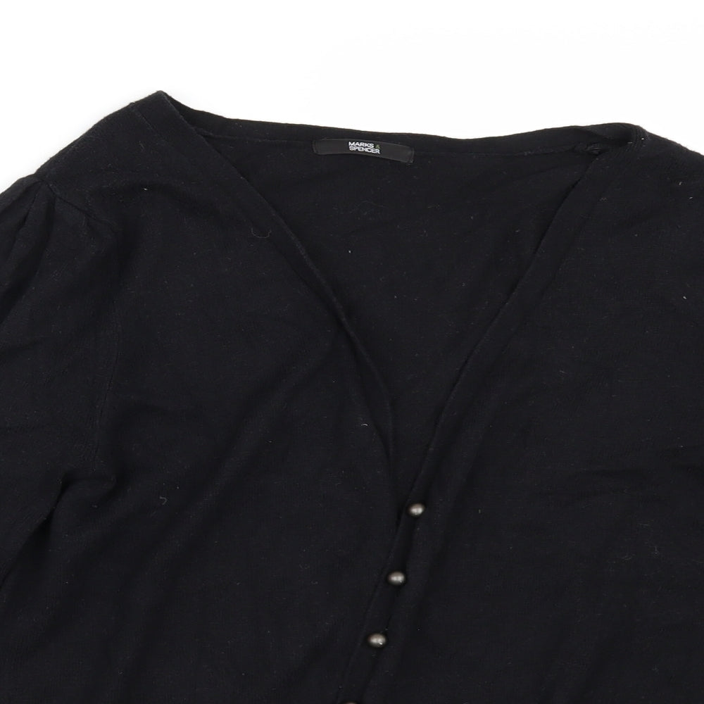 Marks and Spencer Womens Black   Cape Jumper Size 10
