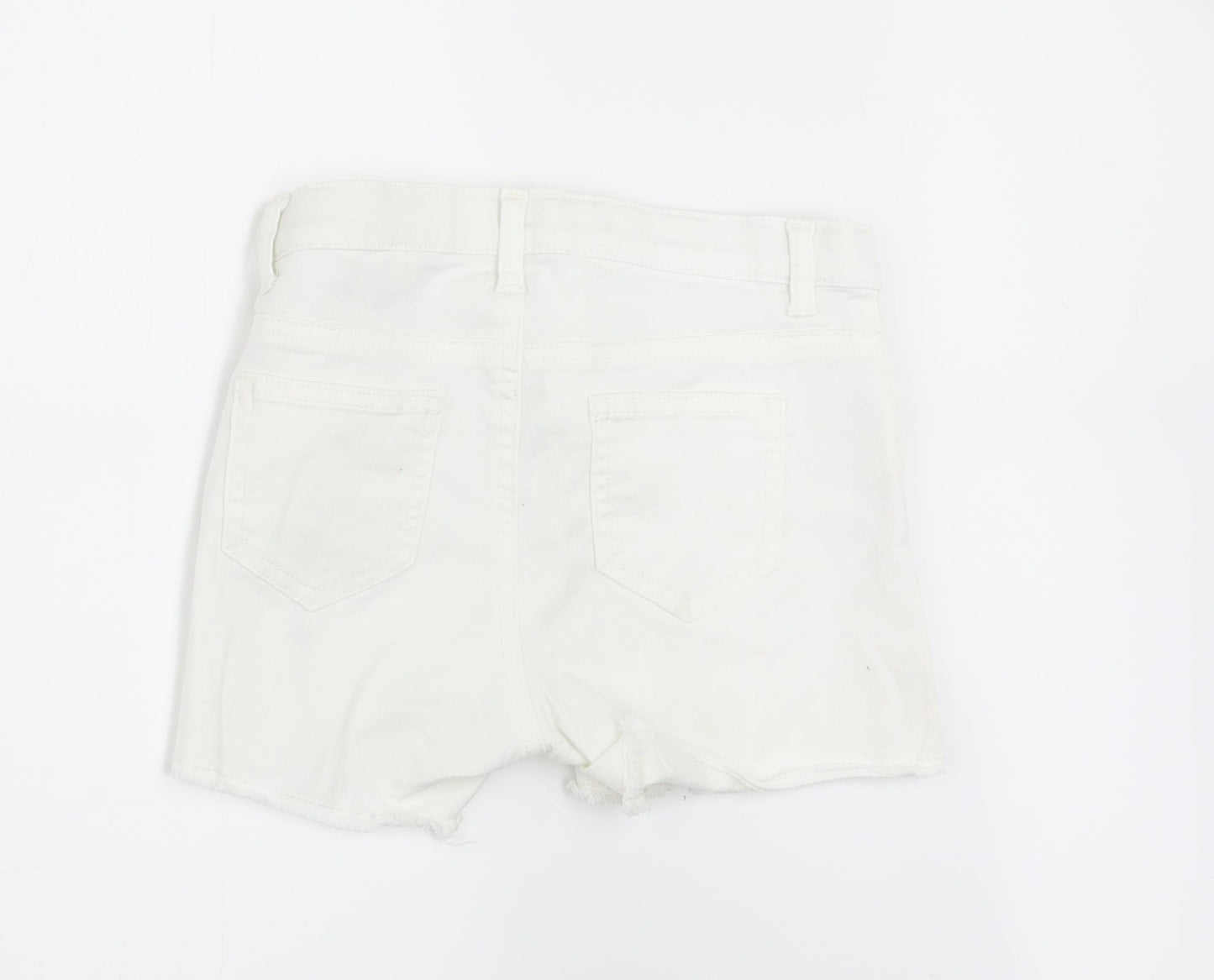 H&M Girls White   Hot Pants Shorts Size 10 Years
