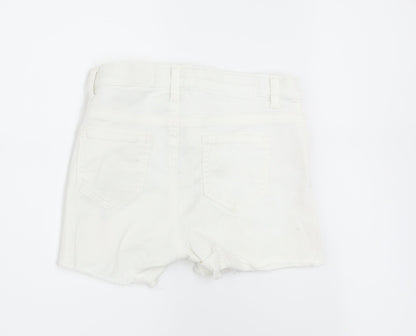 H&M Girls White   Hot Pants Shorts Size 10 Years