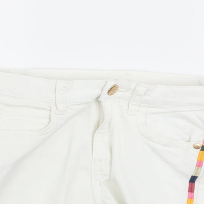 H&M Girls White   Hot Pants Shorts Size 10 Years
