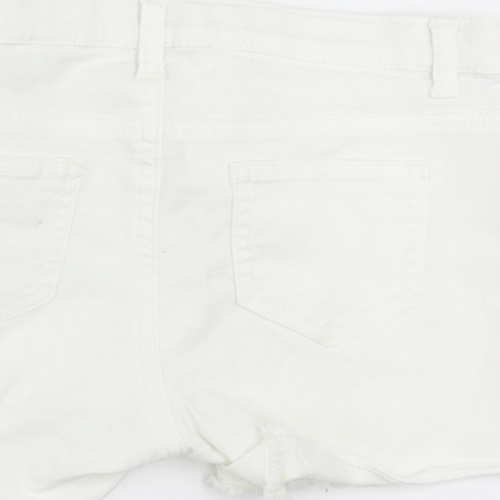 H&M Girls White   Hot Pants Shorts Size 10 Years
