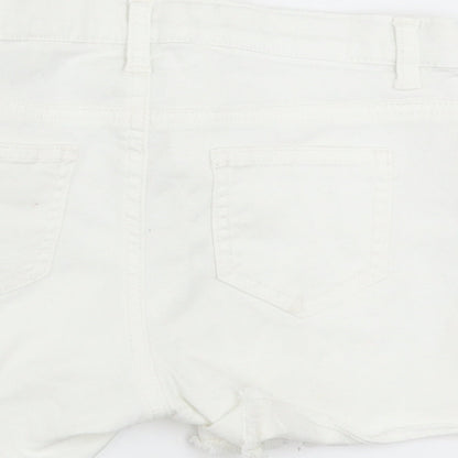 H&M Girls White   Hot Pants Shorts Size 10 Years