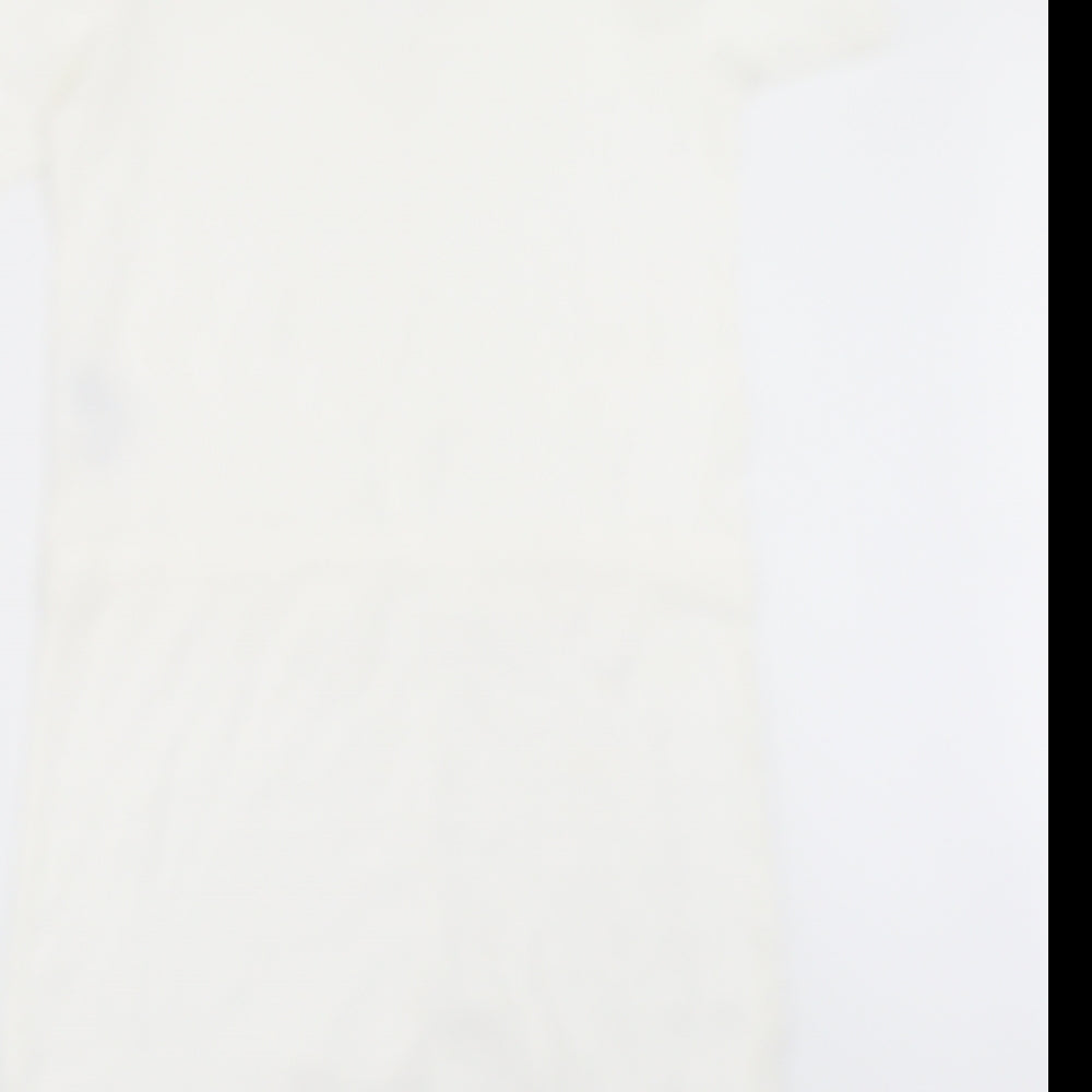 VERO MODA Womens White   T-Shirt Dress  Size XS  - Drawstring waist