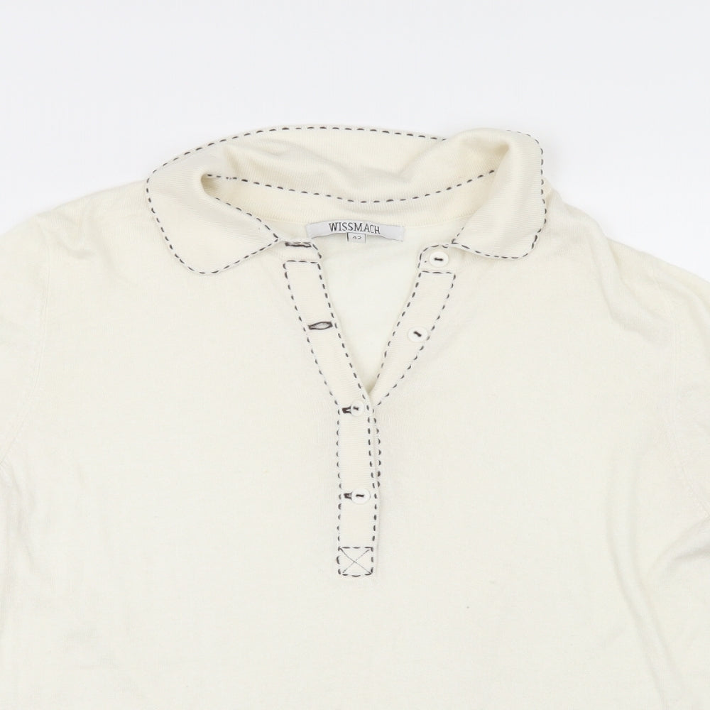 Wissmach Womens Ivory   Pullover Jumper Size 14