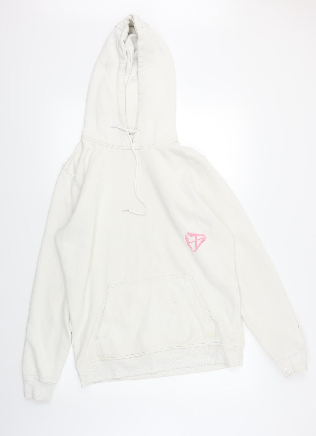 Womens White   Pullover Hoodie Size L