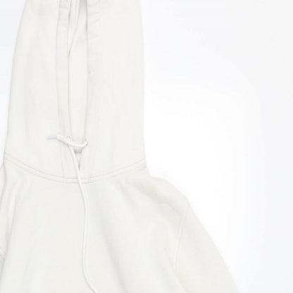 Womens White   Pullover Hoodie Size L