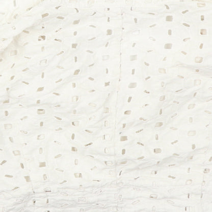 Marks & Spencer Womens White   Cardigan Jumper Size 12
