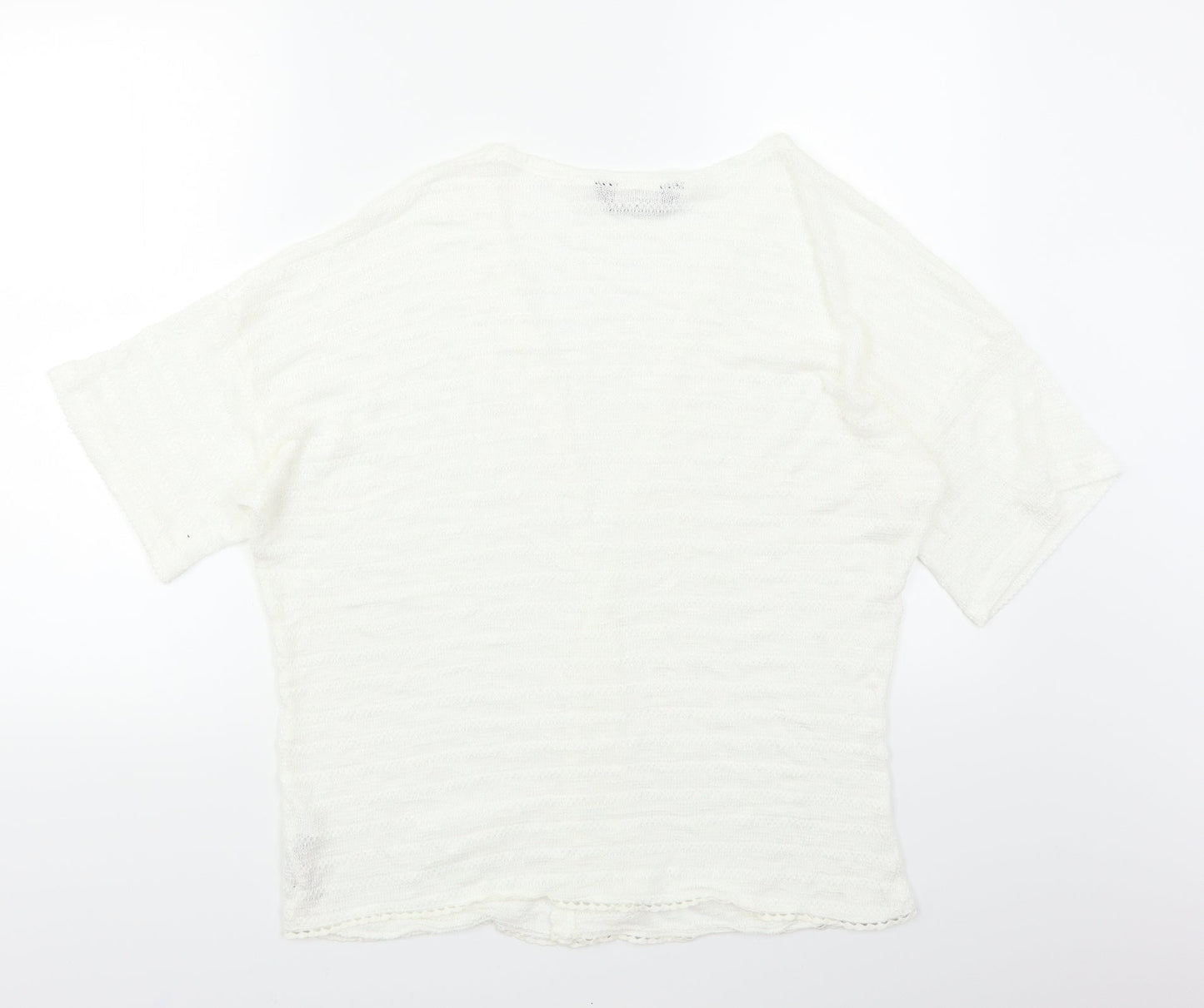 Dorothy Perkins Womens White   Cardigan Jumper Size M
