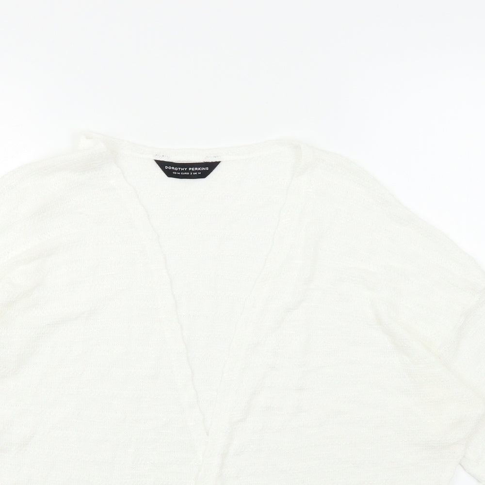 Dorothy Perkins Womens White   Cardigan Jumper Size M
