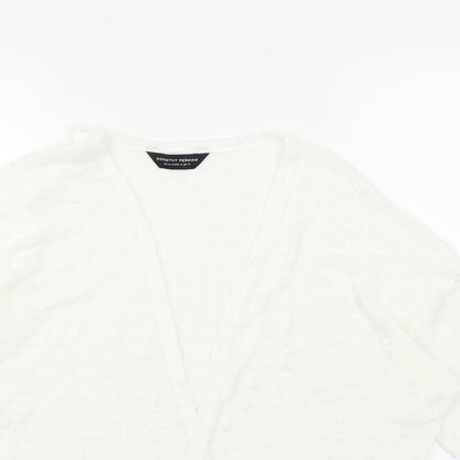 Dorothy Perkins Womens White   Cardigan Jumper Size M