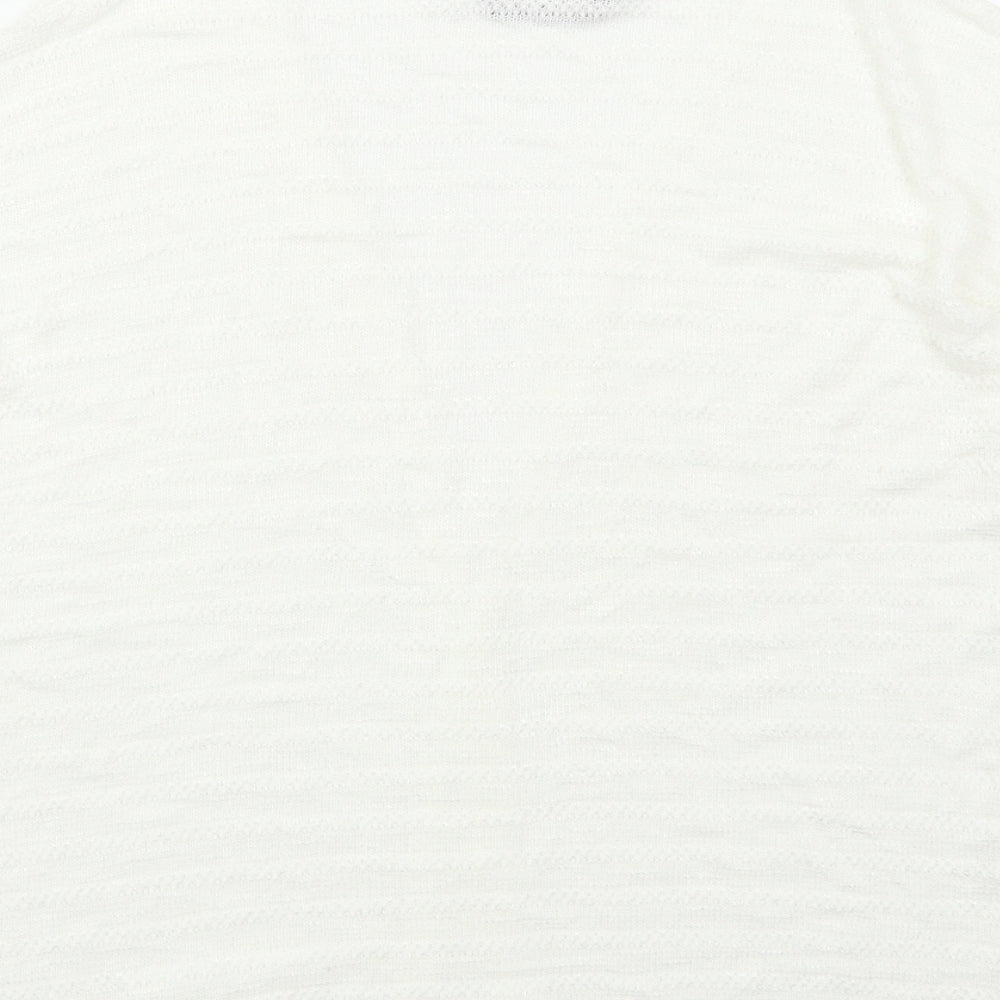 Dorothy Perkins Womens White   Cardigan Jumper Size M
