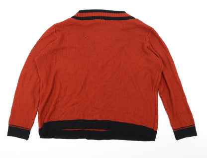 Boohoo Womens Orange   Pullover Jumper Size 18