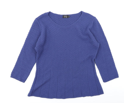 Ivy Womens Blue  Knit Basic T-Shirt Size M
