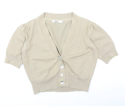 M&Co Womens Beige   Cardigan Jumper Size M